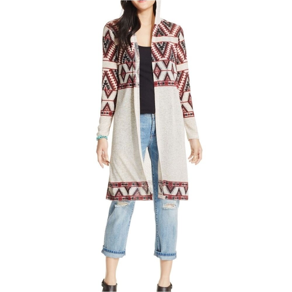 NWT Aztec Print Western  Duster Cardigan Sweater